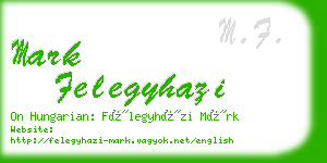 mark felegyhazi business card